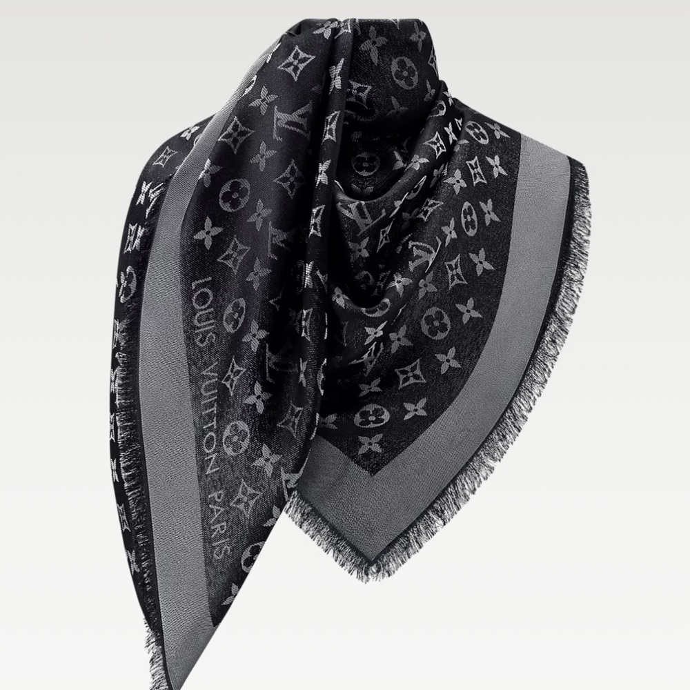 Louis Vuitton Black and Gray Monogram Wrap